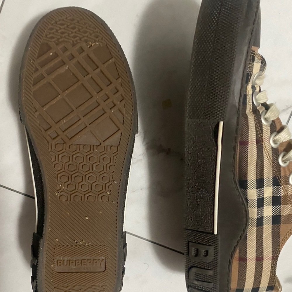 Burberry Plaid Sneakers - Black and Brown size 39 - Picture 6 of 12